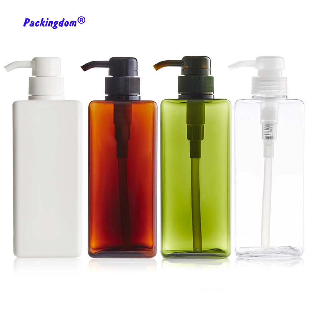 10 шт. лосьон шампунь дозатор для бутылки квадрат 650ml Пустые Пластик PETG квадратные
