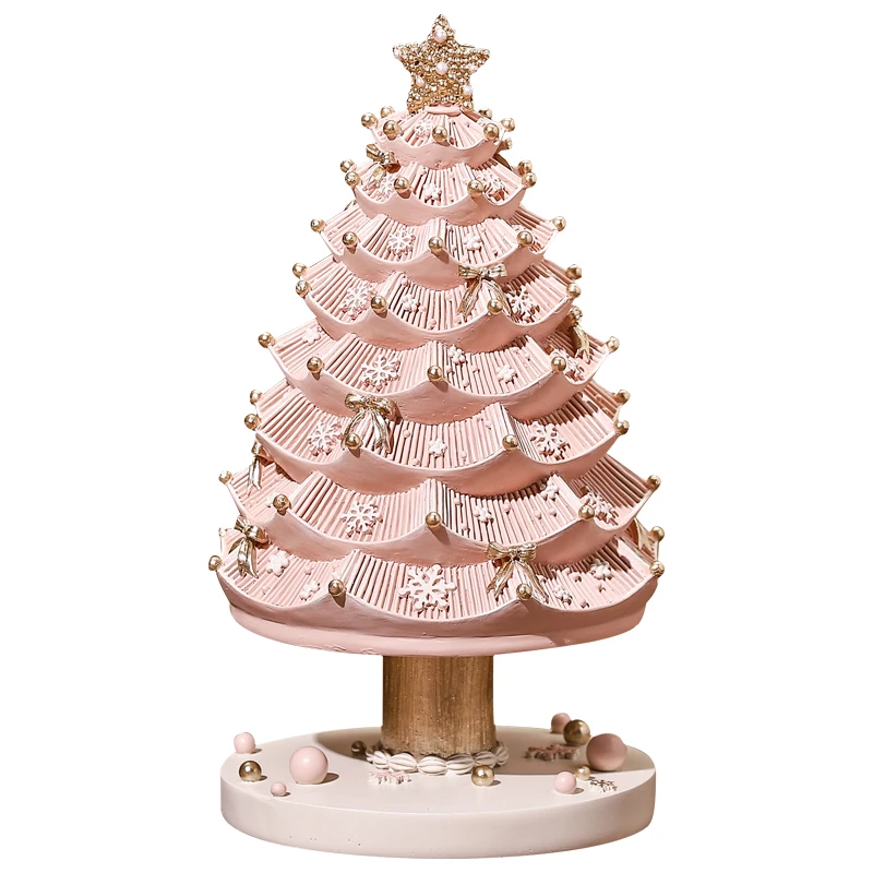 

Christmas Tree Shape Resin Handicraft Decoration Home Decor oMdel Plant Statue Sculpture Living Room Desktop Ornaments