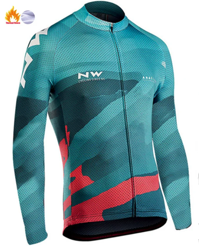 Northwave Pro Team Зимняя велосипедная Одежда дышащая Ropa Ciclismo с длинным рукавом MTB велосипедная одежда спортивная одежда для улицы - Цвет: Winter jersey