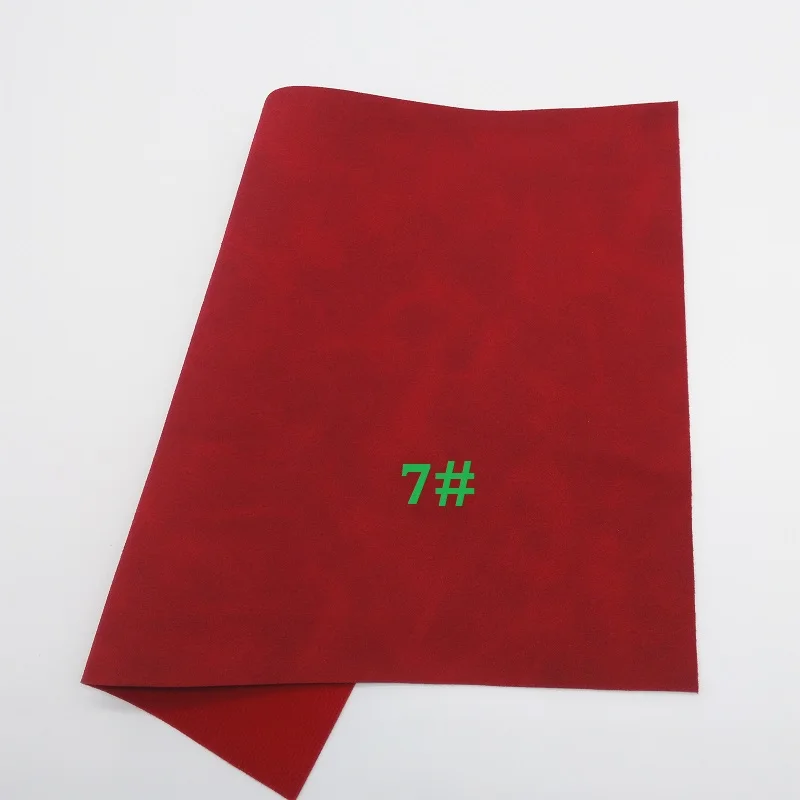 7 Glitterwishcome 21X29CM A4 Size Suede Faux Leather Fabric, Vinil Para Lozos, Synthetic Leather Fabric for Bows, GM386A - Цвет: 7