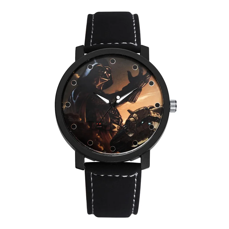 Часы наручные мужские кварцевые модные уникальные аналоговые с кожаным ремешком