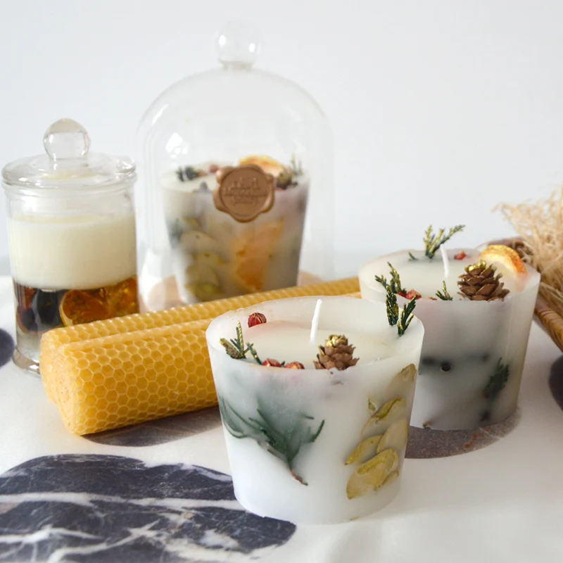 Рождественские Ароматические свечи в виде соснового конуса соевая ароматерапия