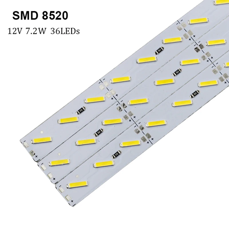 8520 SMD 10 шт./лот 50 см светодиодный бар светильник SMD 8520 7020 5730 5050 2835 DC12V светодиодный жесткой полосы белый теплый холодный RGB под шкаф Кухня - Испускаемый цвет: 8520 SMD