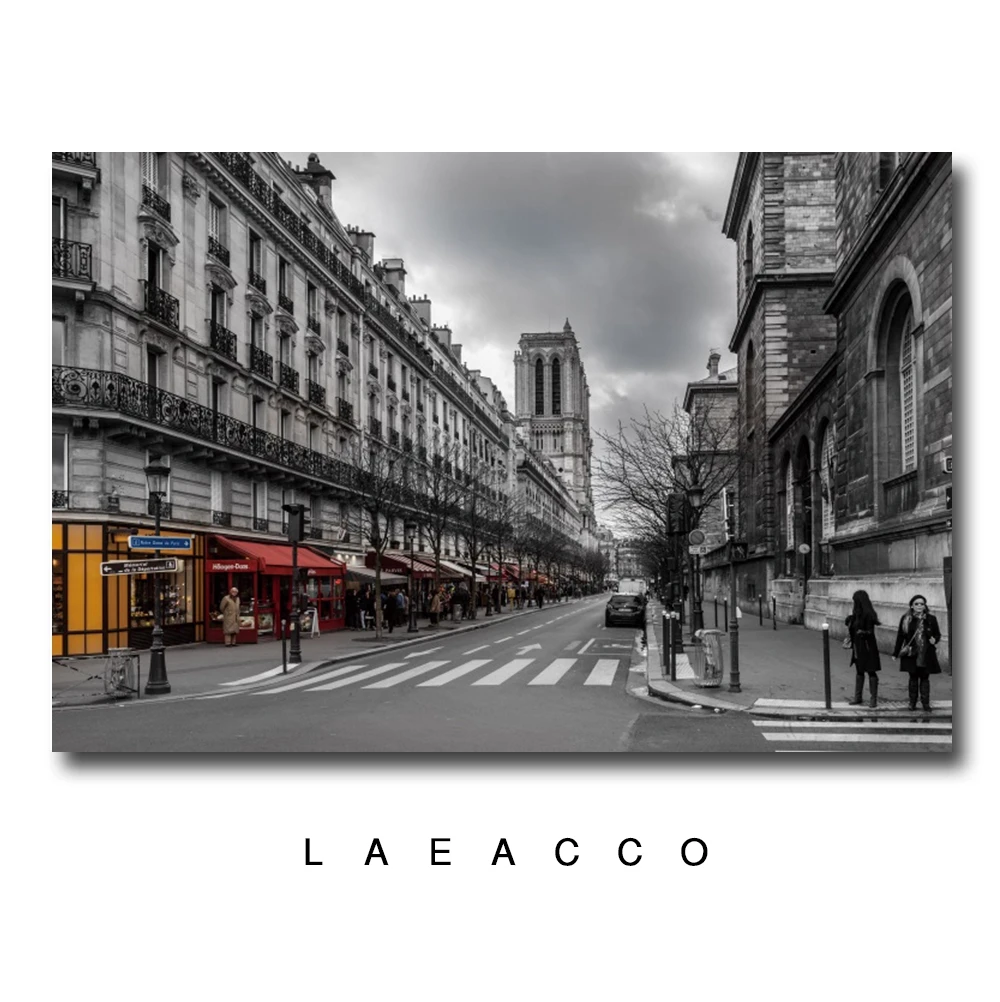 

Laeacco The Cityscape Poster Canvas Painting Calligraphy Wall Art Decorative Pictures Print for Living Room Bedroom Home Decor