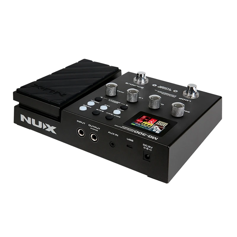 

NUX MG-300 Guitar Multi-Effects Pedal Amp Modeling 3 Party IRs 56 Drum Beats 60S Phrase Loop Recording Metronome