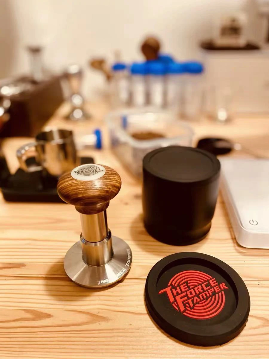 The Force Tamper-Herramienta de prensa de cocina, nivelador de polvo de tela, martillo de polvo, acero inoxidable-4