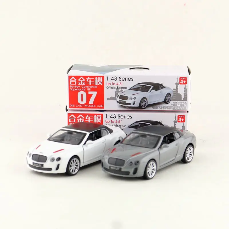 Литая металлическая Игрушечная модель в масштабе 1:43 Bentley Continental Supersports ISR Pull Back Door