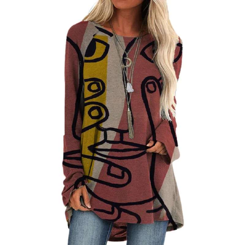 

Новое поступление 2020, Веселая футболка с надписью Hold The Face, женская повседневная одежда с длинным рукавом, Женский размера плюс, женские топы