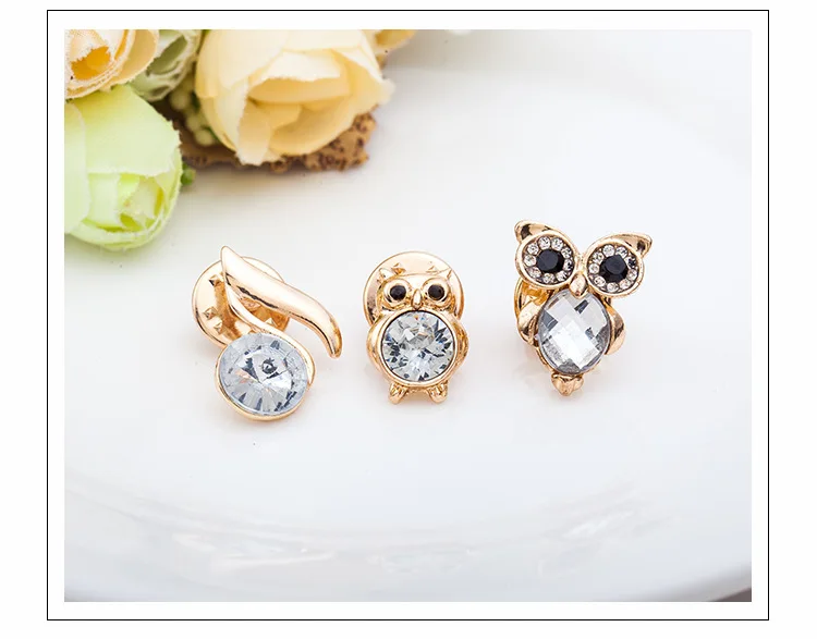Модный кристалл жемчуг Вишня утка Сова паук парфюм на подвеске шпильки для