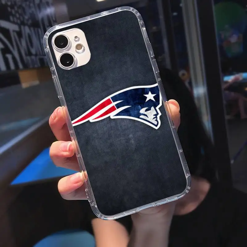 

ZFGHSHYQ N-New England Patriots Soft Phone Case Transparent Case For Iphone 6 6s 7 8 Plus XR X XS 11 12 Pro Max