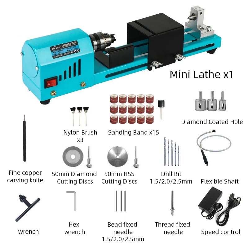 DIY деревообрабатывающий токарный станок фрезерный шлифовка полировка дрель