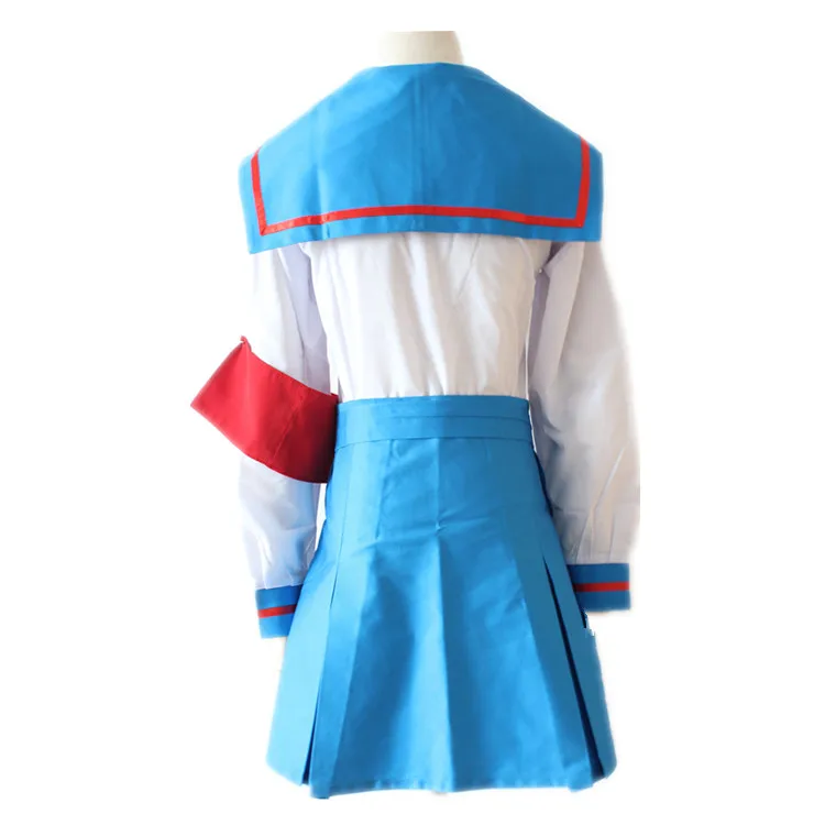 Меланхолия Suzumiya Haruhi No Yuuutsu косплей костюм моряка Студенческая школьная форма