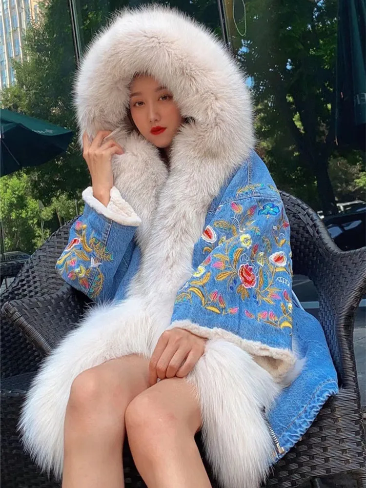 winter real fur coat women 2021 large 