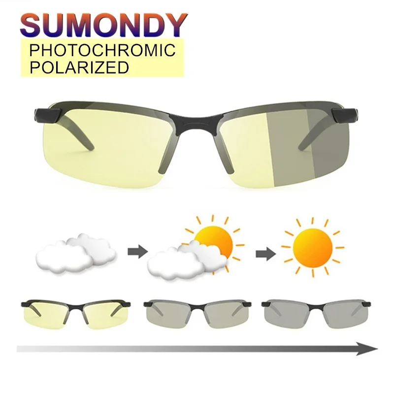 Солнцезащитные очки SUMONDY SU24 мужские и женские поляризационные фотохромные