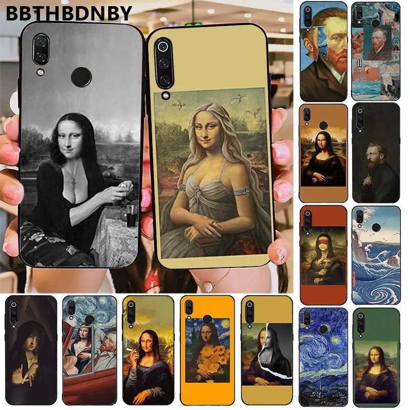 Для xiaomi mi9 чехол эстетический Мона Лиза Ван Гог Fundas телефон защитный s для 8 9 se Redmi 6