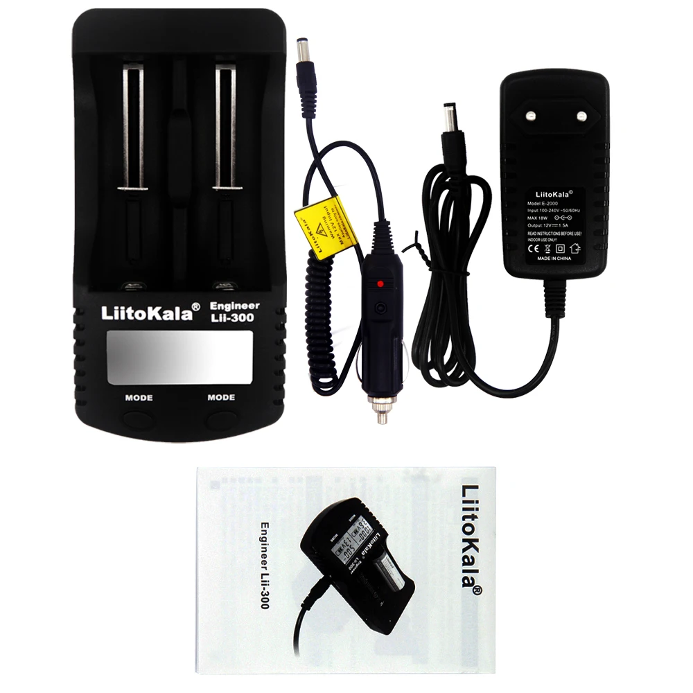 Liitokala lii 300 цифровой 18650 26650 18350 10440 18500 Зарядное устройство ЖК дисплей Дисплей