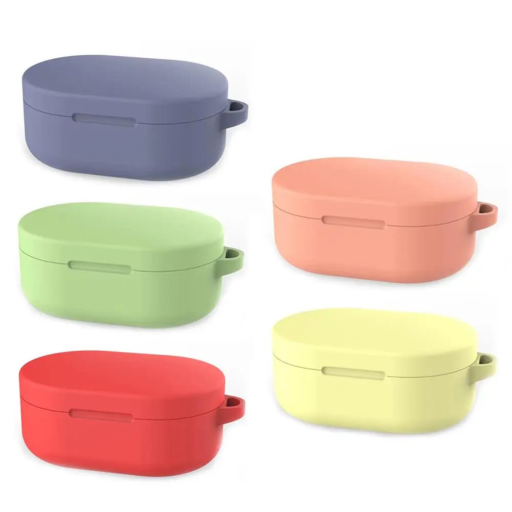 Красочные силикагелевые Беспроводные наушники с зарядным устройством чехол