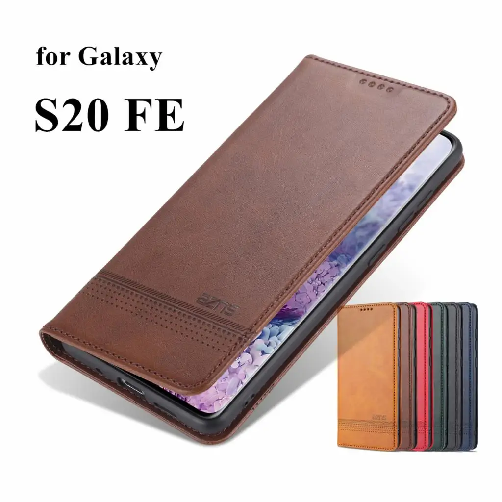 

Deluxe Magnetic adsorption premium leather case for Samsung Galaxy S20 FE 5G 4G wallet protective cover capa fundas