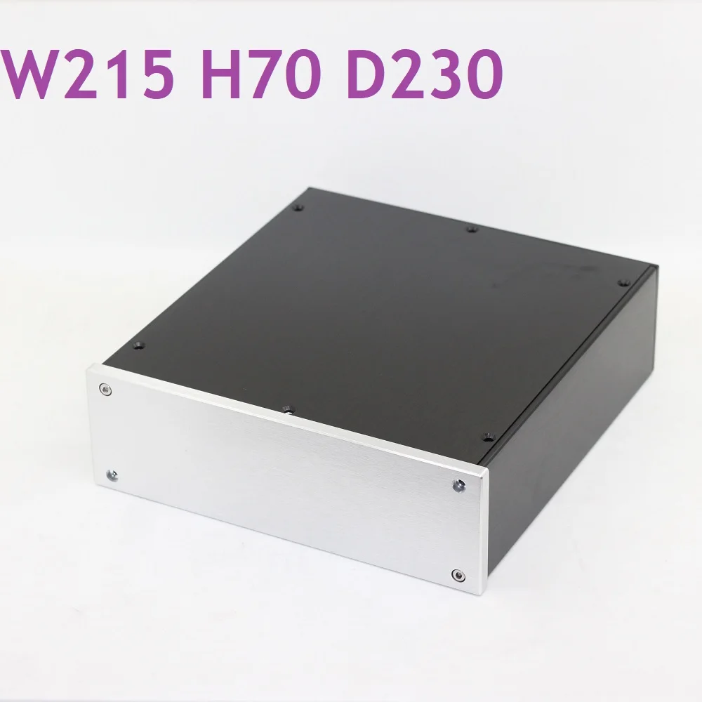 

W215 H70 D230 Aluminum DIY Power Anodized Amplifier Supply Chassis DAC Decoder AMP Enclosure Headphone Case HIFI Box Preamp PSU