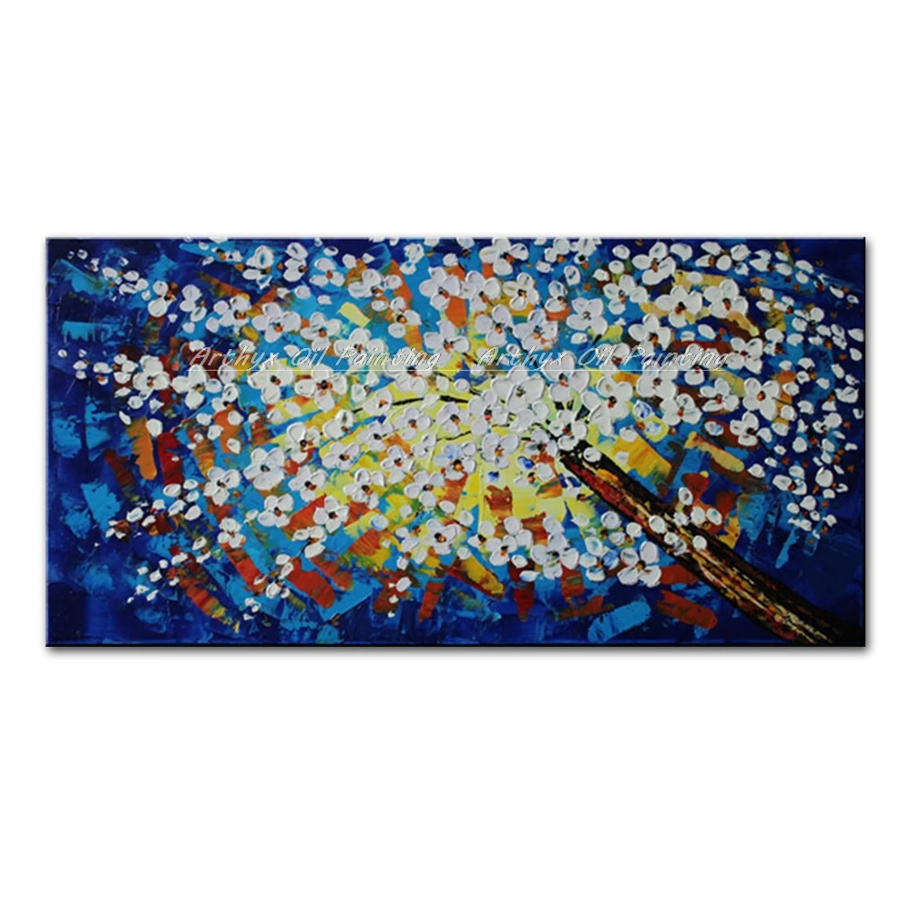 

Arthyx современная абстрактная плотная текстура дерево цветы картина маслом на холсте настенные картины ручной работы для гостиной украшение...