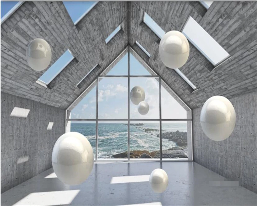 Beibehang пользовательские обои архитектурный космический пейзаж стерео шар фон