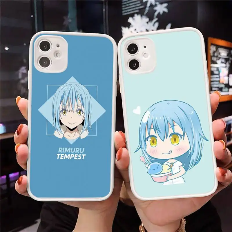 

Rimuru Tempest anime cartoon Phone Cases Matte Transparent for iPhone 7 8 11 12 s mini pro X XS XR MAX Plus cover funda