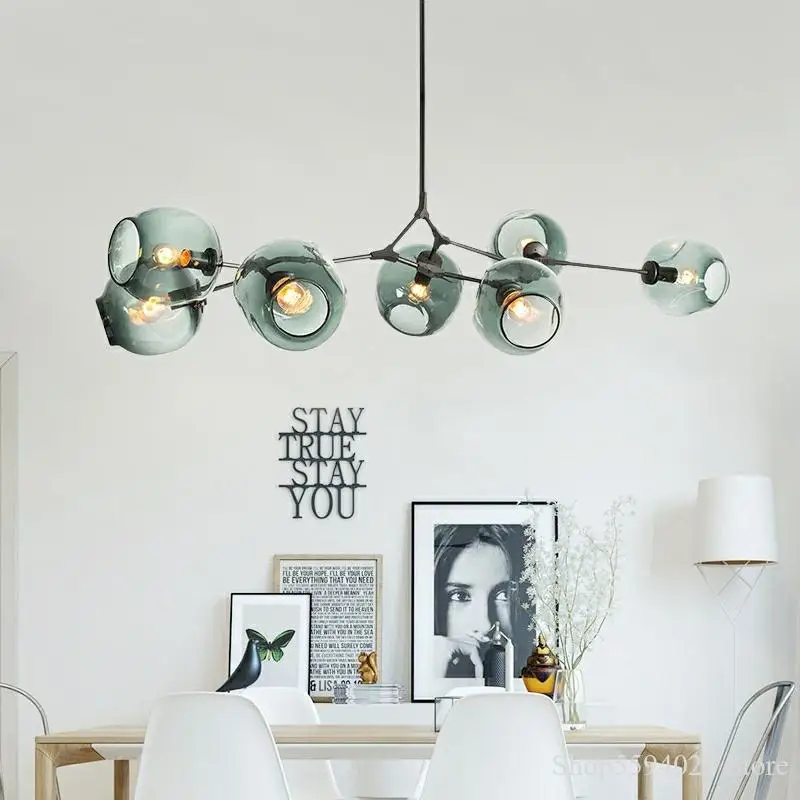 Дизайнерские подвесные лампы для гостиной светильник стеклянный подвесной