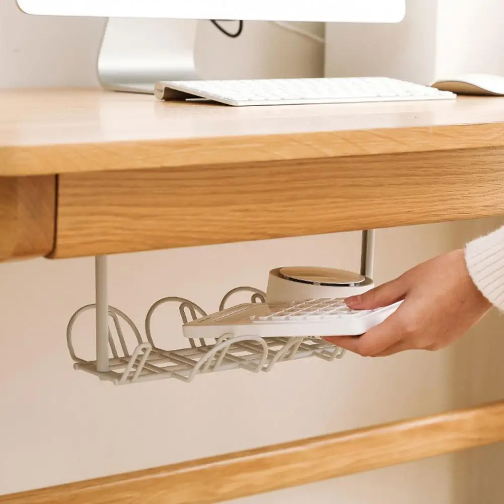

Table Bottom Power Cord Plug-in Racks For Home Office Rack Compartment Board Rack Lay Hanging Storage Tow X1W7