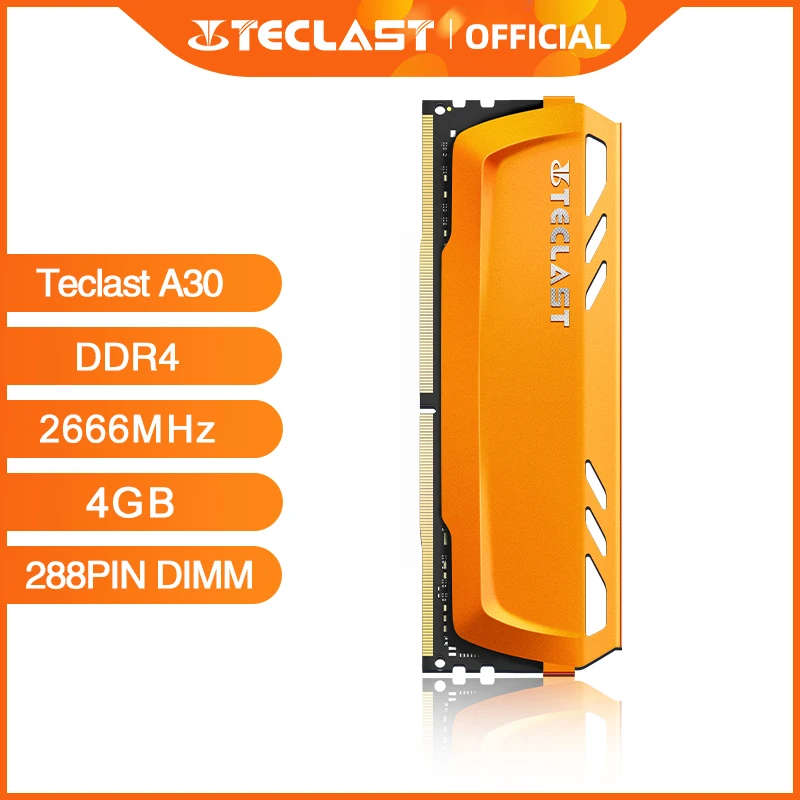 

Teclast RAM A30 DDR4 8GB 2666MHz Aurora series module high performance armor memory 288PIN DIMM 1.2V work for desktop RAM memory
