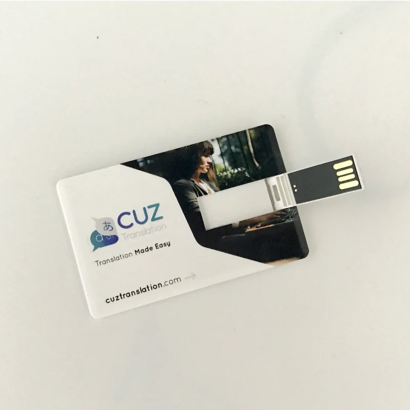 

Design Your Own Personalized Credit Card USB Flash Drive Custom Logo Memory Stick Thumbdrive 8GB/16GB Two-Side Printable Photo