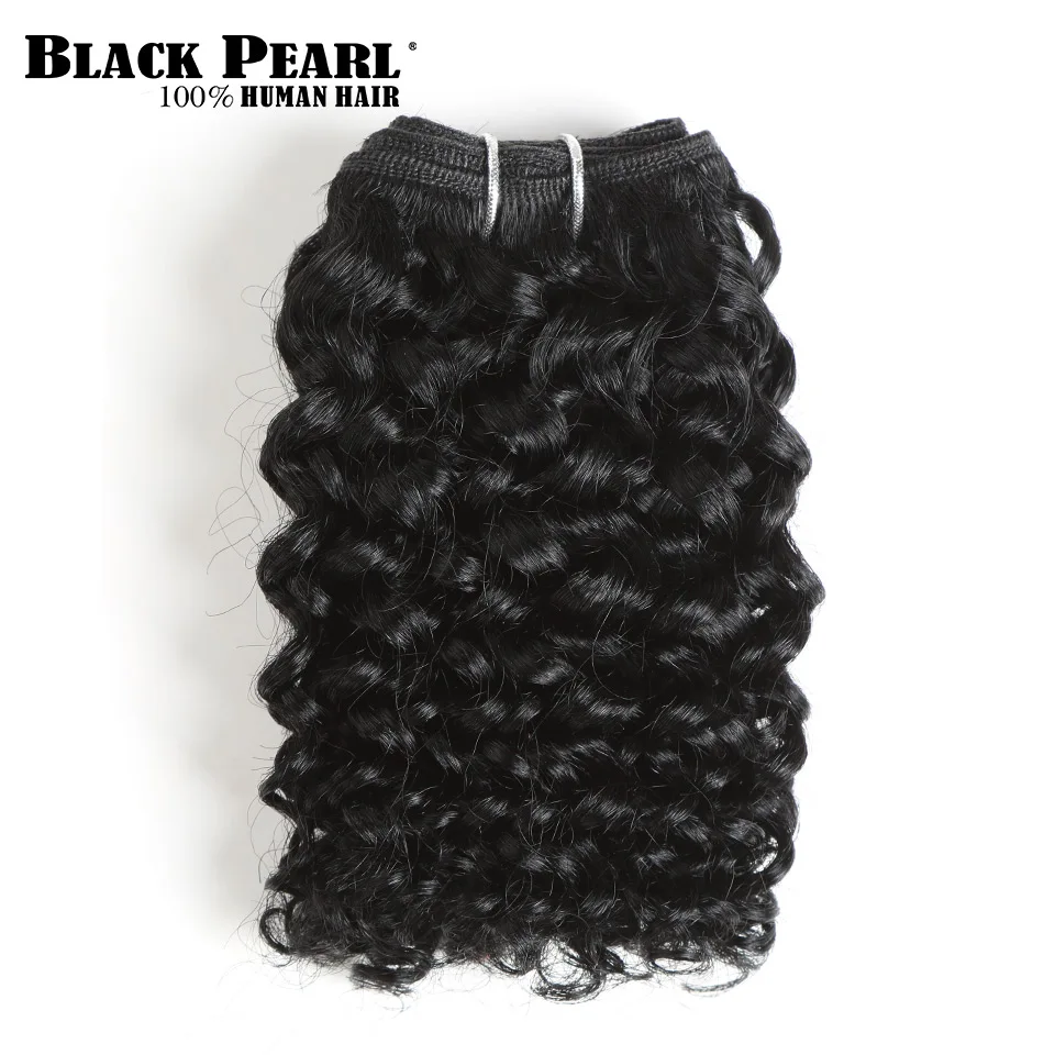 Короткие волнистые волосы remy 4 шт. дешевые пучки натуральных волос 8 10 12 14