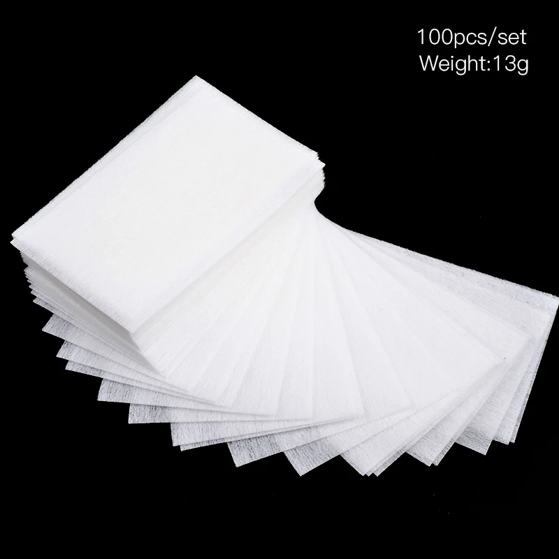 500/200/100PCS Nail Polish Remover Cotton Wipes UV Gel Tips Cleaner Paper Pad Nails Art Cleaning Manicure Tools | Красота и здоровье