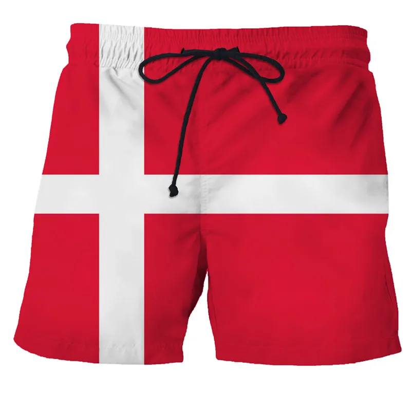 

Шорты мужские пляжные с 3D-принтом, Модные индивидуальные плавки с национальным флагом, для мальчиков, пляжные короткие штаны, лето 2021