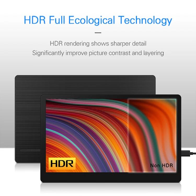 구매 17.3 인치 휴대용 모니터 1920*1080 풀 HD Type-C USB HDMI 확장 모바일 PC 노트북 PS3 PS4 XBOX 두 번째 화면