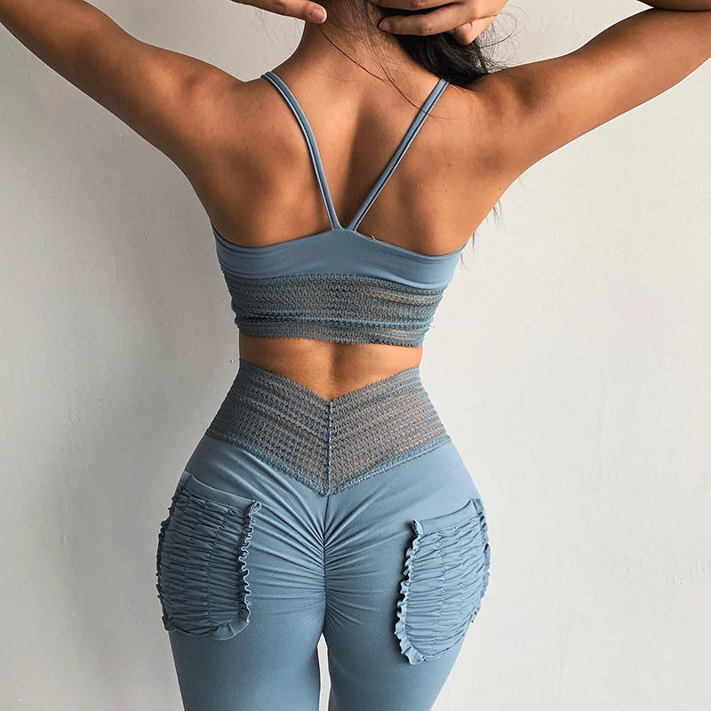 Женский спортивный костюм Oyoo розовый комплект из 2 предметов для йоги в стиле