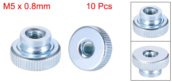 10pcs M5 Blue Uxcell 3-30 шт. накатанные гайки для большого пальца M3 M4 M5 M6 M8 M10 круглые ручки с воротником цинковое покрытие большого Пальца Колеса Блокировки Гайки - Цвет: 10pcs M5 Blue