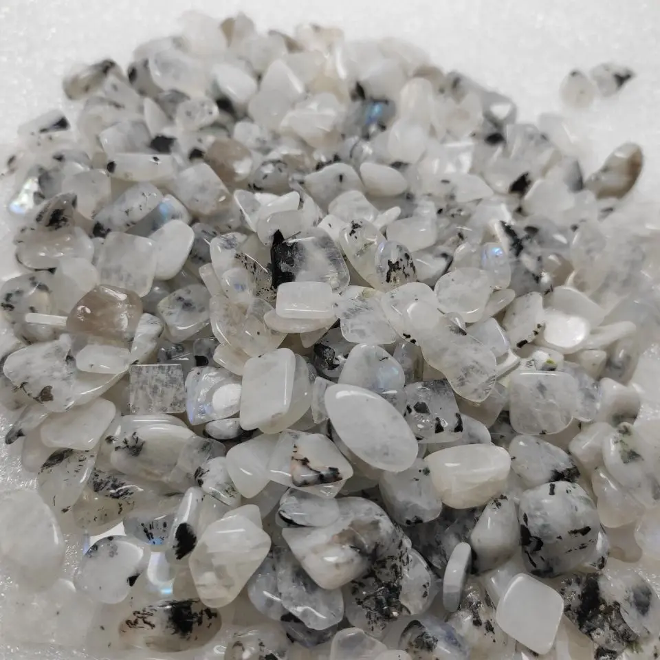 

Natural White Moonstone Crystal Quartz Polishing Gravel Reiki Healing Chips Natural Quartz Crystals
