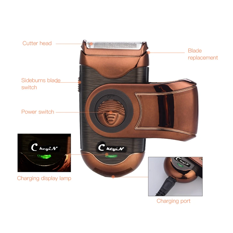 Портативная электрическая бритва для бороды мини тонкая перезаряжаемая триммер