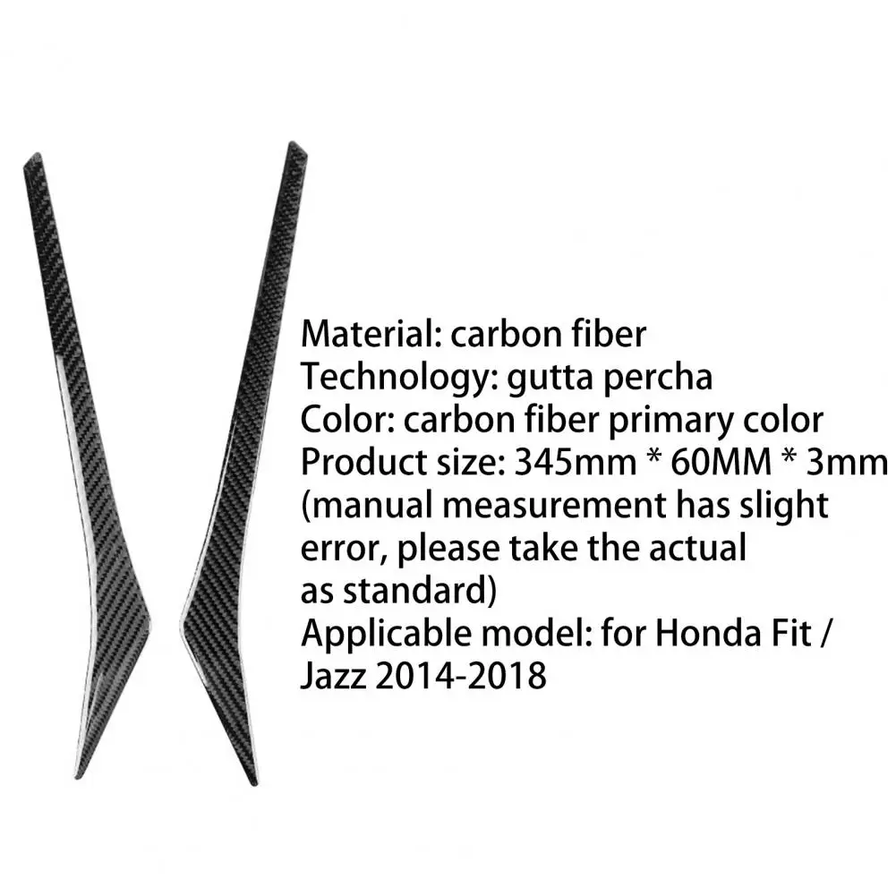 

1 Pair Durable Black Universal Carbon Fiber Front Headlamp Car Sticker Decal for Honda Fit/Jazz 2014-2018 Car Accessories Goods
