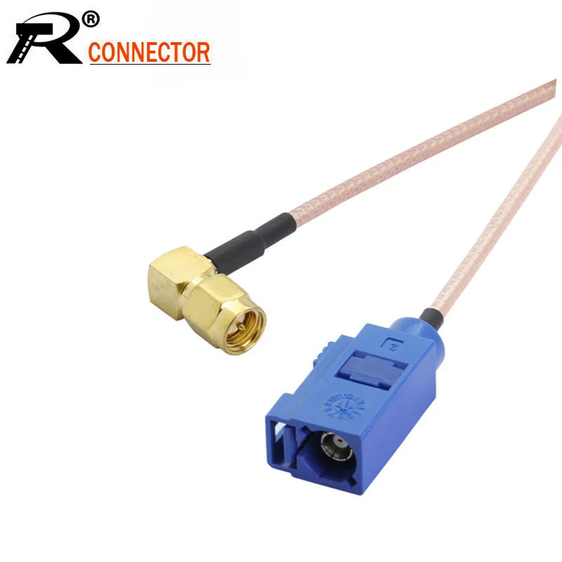 1 шт. Fakra C гнездовой разъем для SMA правый угол Штекер кабель RG316 Pigtail RF коаксиальный