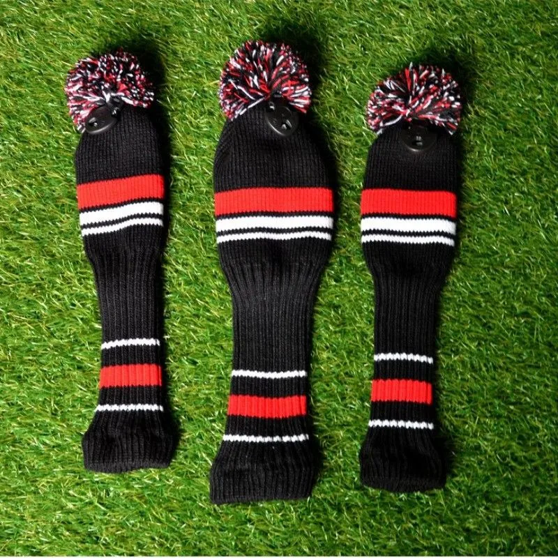 

3Pcs Golf Clubs Wood Head Covers Golf Clubs Set Golf Knitting Golf Headcover