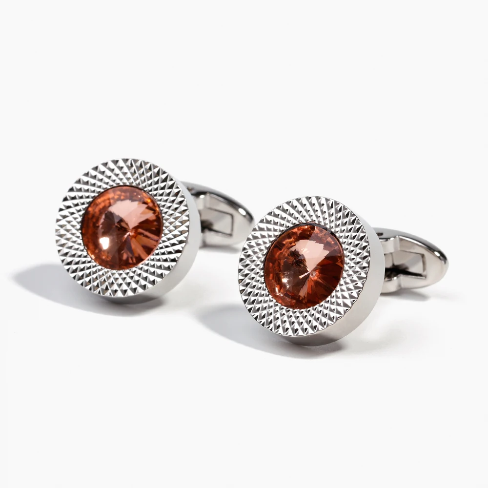 TOMYE роскошные запонки Серебряный цвет синий спутниковый камень высокое качество