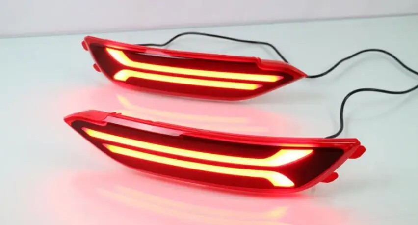 1 пара для hyundai tucson автомобильный Светодиодный отражатель задняя противотуманная лампа задняя бампер свет аксессуары для тормозов свет
