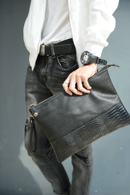 Мужской клатч конверт тонкая сумка через плечо клатчи на день платье деловая