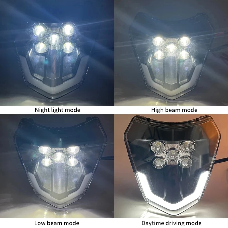 For KTM 690 EXC 300 Led Motorcycle Headlight Enduro XC SX XCW EXCF 125-500 2016 To 2023 Dirt Bike Headlamp Motocross Accessories images - 6