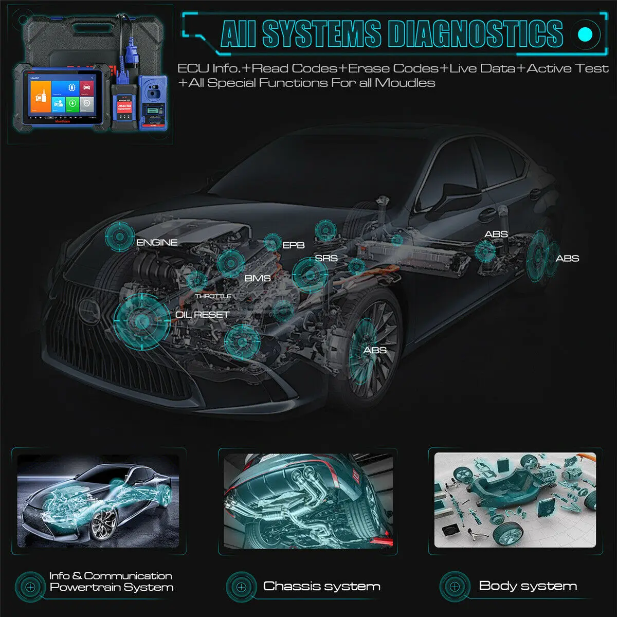 2021 Autel MaxiIM IM608 OBD2 Scanner OBDII Car Auto Diagnostic Tool All System IMMO Advanced Key Programming PK IM508 IM600 | Автомобили и
