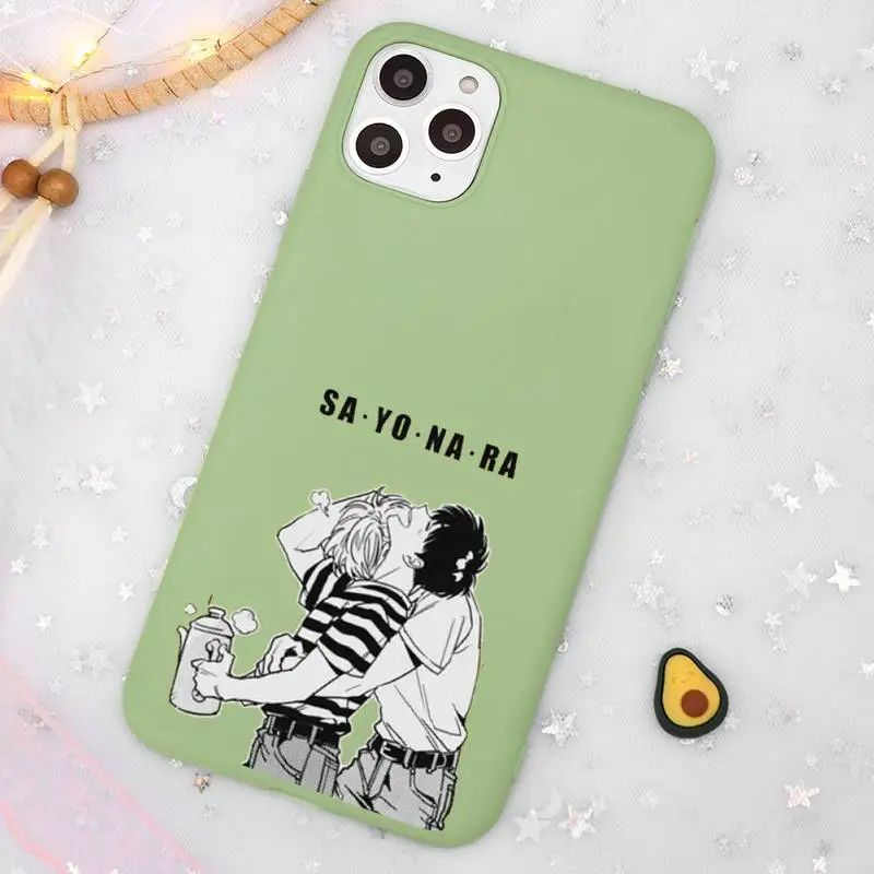

Japanese Anime Banana Fish Anime art luxury Phone Case Candy Color for iPhone 11 12 mini pro XS MAX 8 7 6 6S Plus X SE 2020 XR