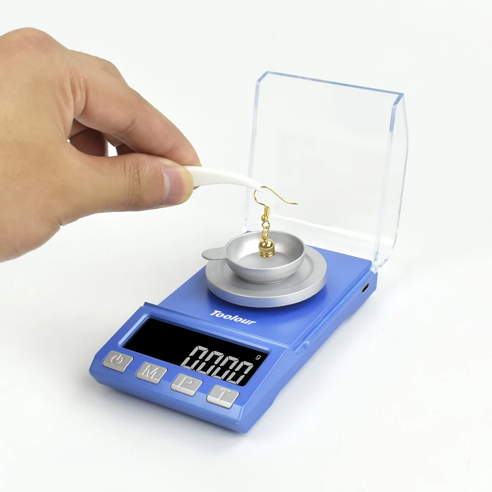 Toolour100g/50g X 0,001g мини точность ювелирной шкалы ЖК-дисплей портативные весы usb зарядка для лабораторной медицины электронные
