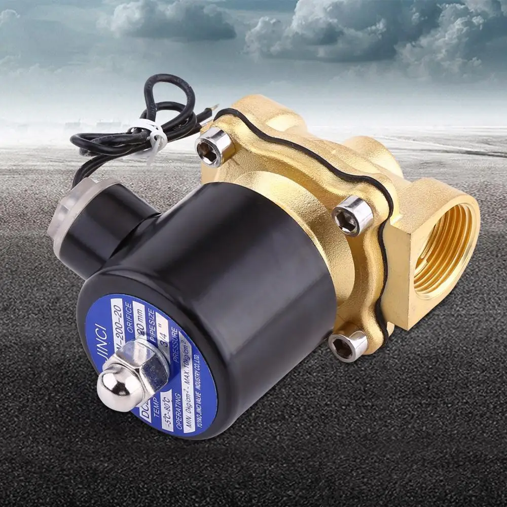 Электромагнитный клапан с NC 1 шт. 24 В постоянного тока 3/4 дюйма DN20 нормально