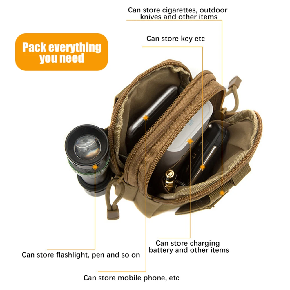 Камуфляжная тактическая спортивная сумка водонепроницаемый мобильный телефон